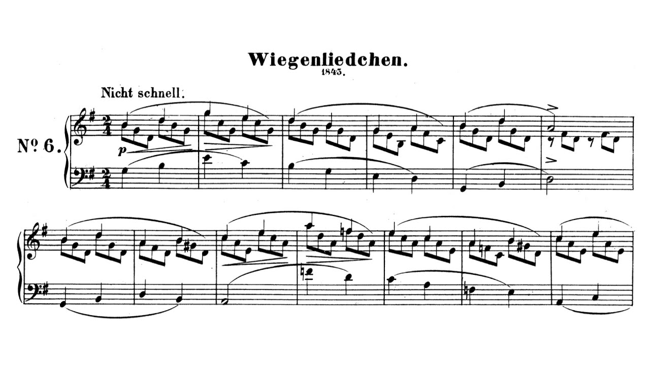 Роберт Шуман, Wiegenliedchen -„Песна за лулка“ (слушен пример за триола)